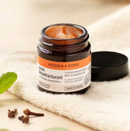 Baume décontracturant aux 5 huiles essentielles - Aroma Zone Maroc