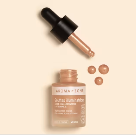 Gouttes illuminatrices Acide hyaluronique & Vitamine C - Aroma Zone Maroc